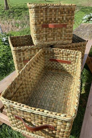 Check Weave Baskets Various Sizes